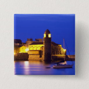 Bóton Quadrado 5.08cm A igreja Eglise Notre Dame des Anges, nossa senhor