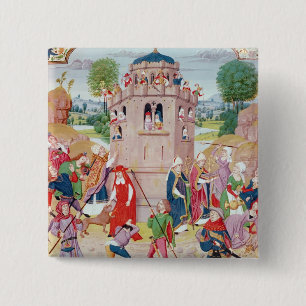 Bóton Quadrado 5.08cm A igreja sob o ataque dos heretics, flamengos