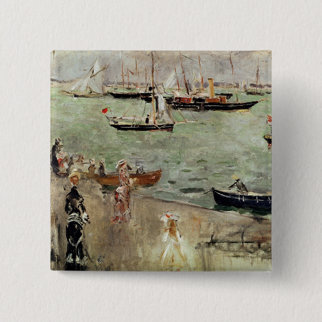 Bóton Quadrado 5.08cm A ilha do Wight, 1875 (Frente)