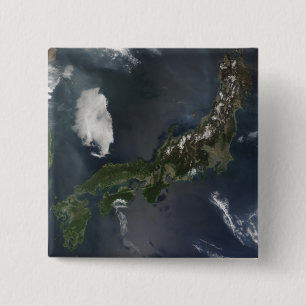Bóton Quadrado 5.08cm A ilha principal de Japão, Honshu