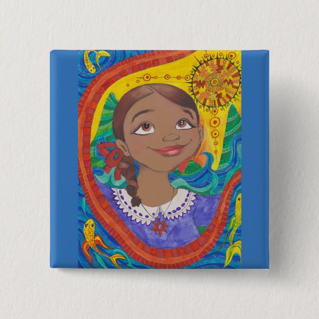 Bóton Quadrado 5.08cm A imagem 2 de "deixou-nos falar! Kiswahili " (Frente)