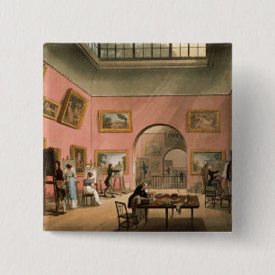 Bóton Quadrado 5.08cm A instituição britânica, alameda do nuvem