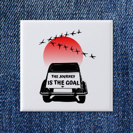 Bóton Quadrado 5.08cm A jornada é o objetivo Sunset - Vidtimer 2CV