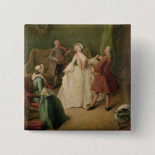 Bóton Quadrado 5.08cm A lição de dança (Frente)