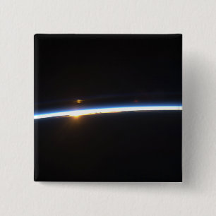 Bóton Quadrado 5.08cm A linha fina da atmosfera de terra