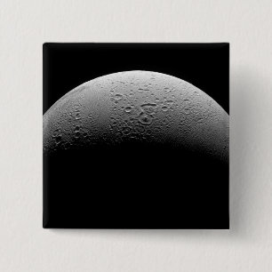 Bóton Quadrado 5.08cm A lua Enceladus 5 de Saturn