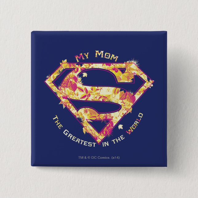 Bóton Quadrado 5.08cm A maior mãe do mundo (Frente)