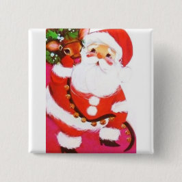 Bóton Quadrado 5.08cm A maioria de rena bonita do papai noel do natal