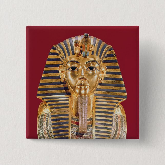 Bóton Quadrado 5.08cm A máscara funerária de Tutankhamun (Frente)