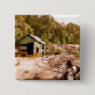 BÓTON QUADRADO 5.08CM A MINA DOURADA ANTIGA