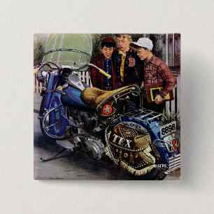 Bóton Quadrado 5.08cm A motocicleta de Tex