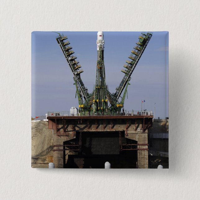 Bóton Quadrado 5.08cm A nave Soyuz TMA-13 (Frente)