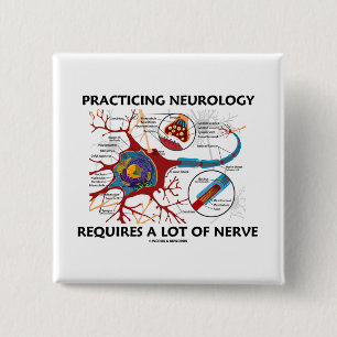 Bóton Quadrado 5.08cm A neurologia praticando exige muito nervo