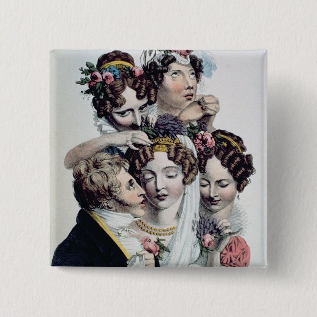 Bóton Quadrado 5.08cm A noiva, c.1820 (litho) (Frente)