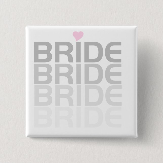 Bóton Quadrado 5.08cm A noiva desvanece-se camiseta e presentes (Frente)