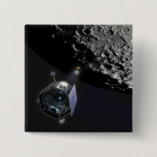 Bóton Quadrado 5.08cm A observação da cratera lunar