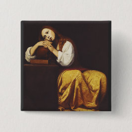 Bóton Quadrado 5.08cm A penitente Mary Magdalene por Giacomo Galli