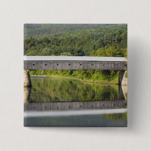 Bóton Quadrado 5.08cm A ponte coberta pelo Windsor-Cornish abrange a