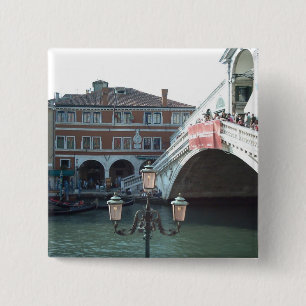 Bóton Quadrado 5.08cm A ponte de Rialto, Veneza