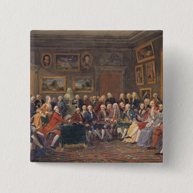 Bóton Quadrado 5.08cm A primeira leitura na Sra. (Frente)