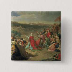 Bóton Quadrado 5.08cm A queda de Granada em 1492, 1890