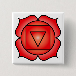 Bóton Quadrado 5.08cm A raiz Chakra
