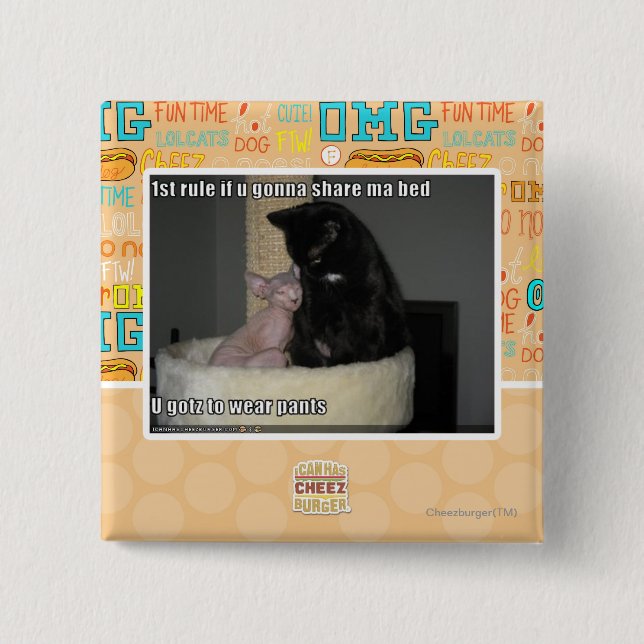 Bóton Quadrado 5.08cm ?a regra se u que vai compartilhar de mães coloca (Frente)