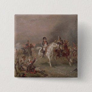 Bóton Quadrado 5.08cm A retirada de Napoleon (óleo em canvas)