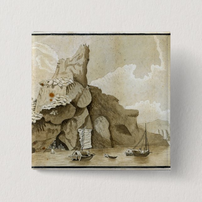 Bóton Quadrado 5.08cm A rocha de Quang-Yin (Frente)