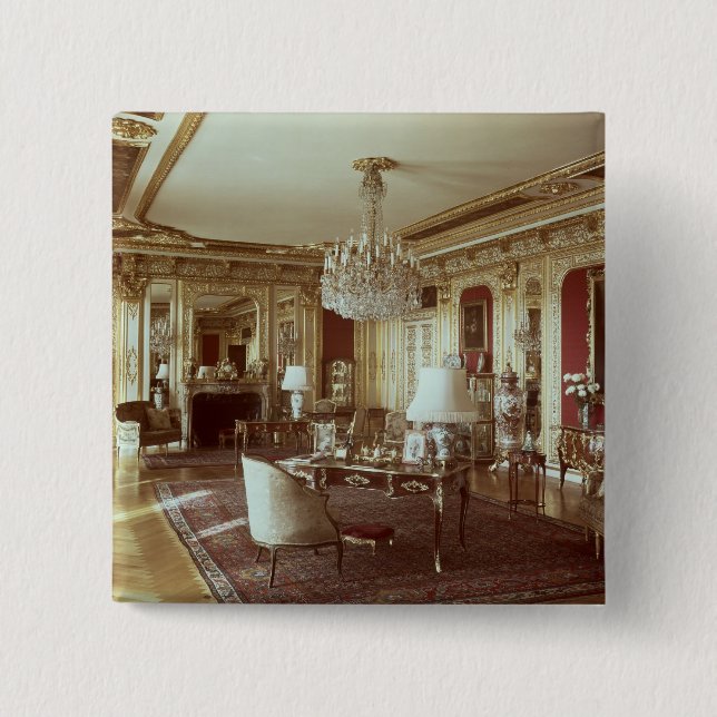 Bóton Quadrado 5.08cm A sala de estar (Frente)