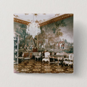 Bóton Quadrado 5.08cm A sala de Napoleon no palácio de Schonbrunn
