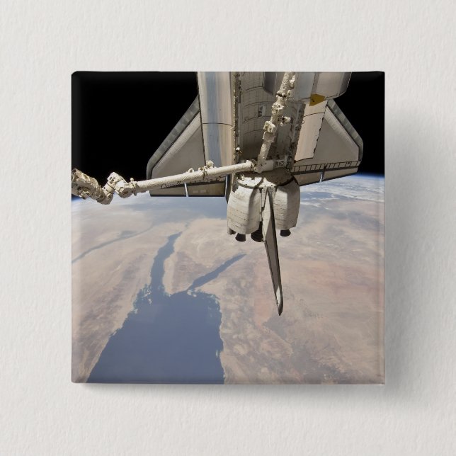 Bóton Quadrado 5.08cm A seção de jangada do ônibus espacial encaixado (Frente)