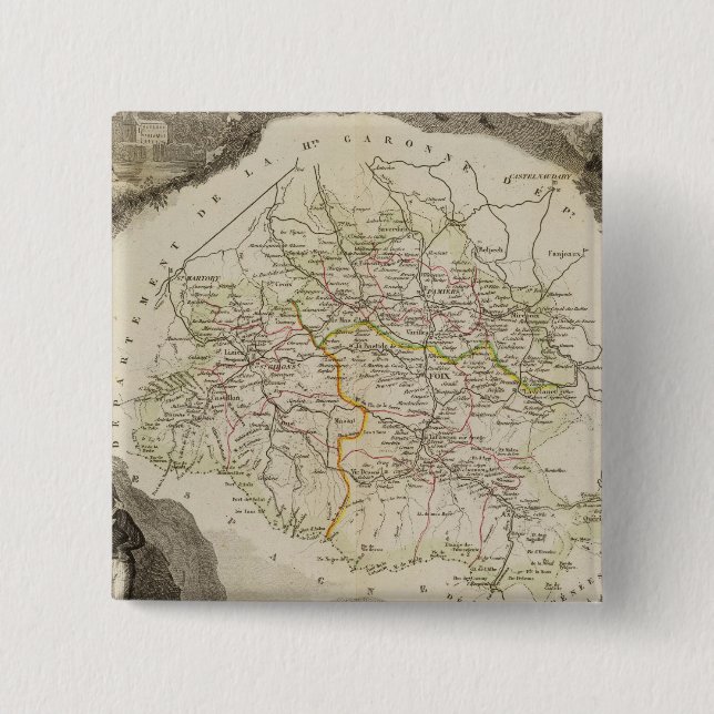 Bóton Quadrado 5.08cm A secura (Frente)