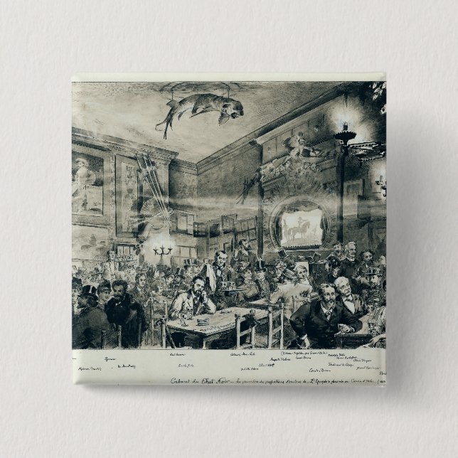 Bóton Quadrado 5.08cm A taberna du Conversa Noir, 1886 (Frente)