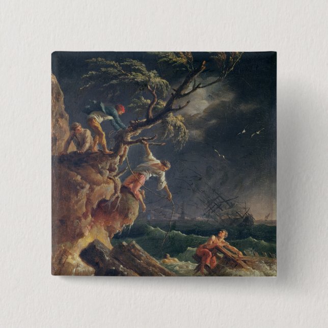 Bóton Quadrado 5.08cm A tempestade, c.1762 (Frente)