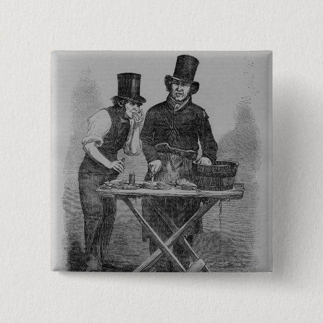 Bóton Quadrado 5.08cm A tenda da ostra (Frente)