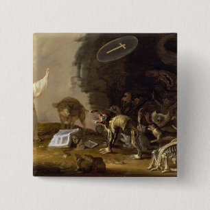 Bóton Quadrado 5.08cm A tentação de St Anthony (painel)