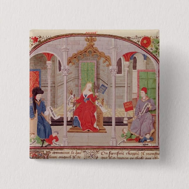 Bóton Quadrado 5.08cm A teoria de justiça (Frente)