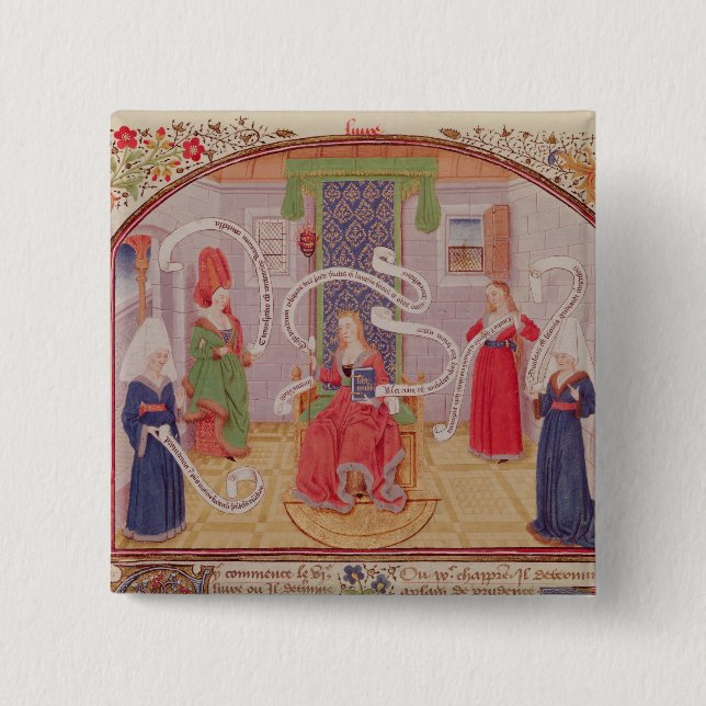 Bóton Quadrado 5.08cm A teoria de virtudes intelectuais (Frente)