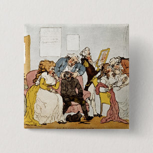 Bóton Quadrado 5.08cm "A transplantação dos dentes", desenhos animados