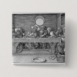 Bóton Quadrado 5.08cm A última ceia, bar. 1523