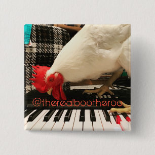 Bóton Quadrado 5.08cm A vaia real o Roo no teclado