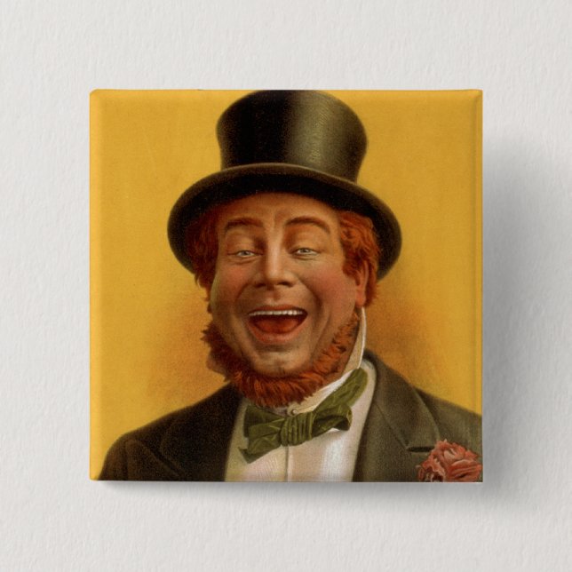 Bóton Quadrado 5.08cm A viagem do hooligan feliz em todo o mundo (Frente)