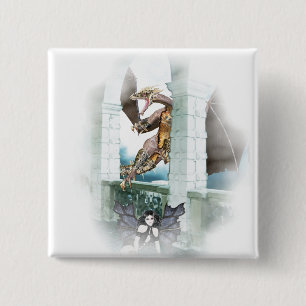 Bóton Quadrado 5.08cm A Vignette do Dragão