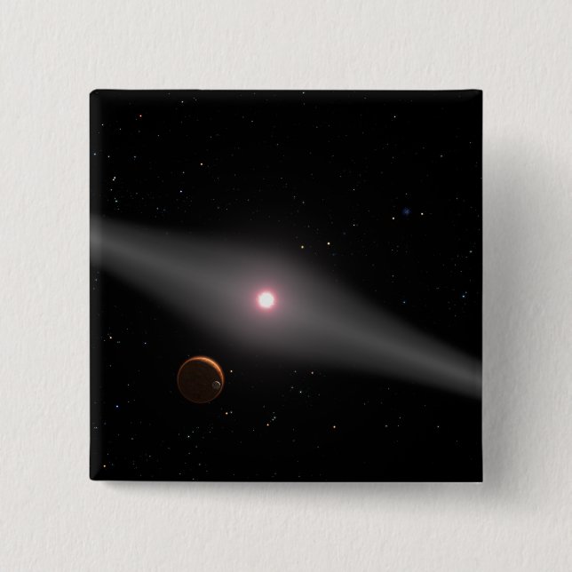 Bóton Quadrado 5.08cm A vista da vizinhança (Frente)