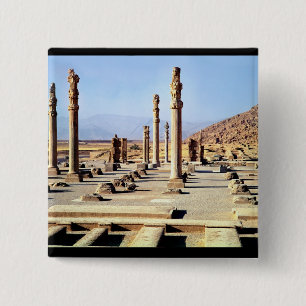 Bóton Quadrado 5.08cm A vista geral do Apadana fundou c.518 BC