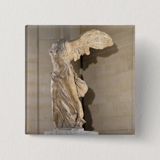 Bóton Quadrado 5.08cm A vitória de Samothrace (Frente)