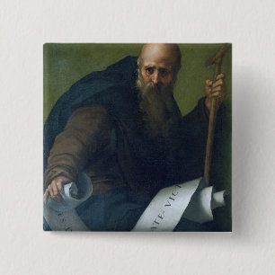 Bóton Quadrado 5.08cm Abade de St Anthony (c.251-356) c.1518-19 (óleo n
