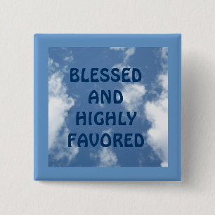 Bóton Quadrado 5.08cm Abençoado_