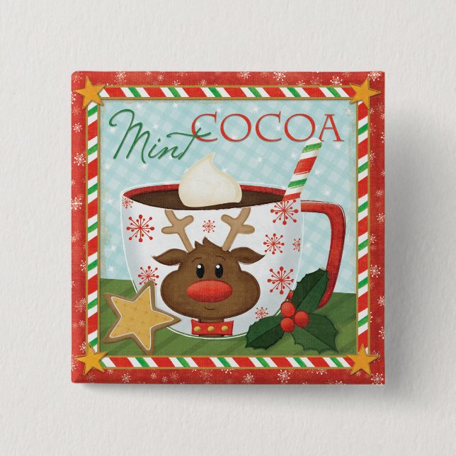 Bóton Quadrado 5.08cm Abóboras do Dia das Bruxas no cemitério (Frente)